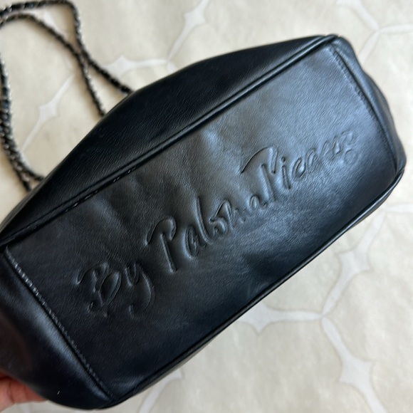 Vintage Paloma Picasso Chain Shoulder Bag Purse Black - Picture 2 of 16